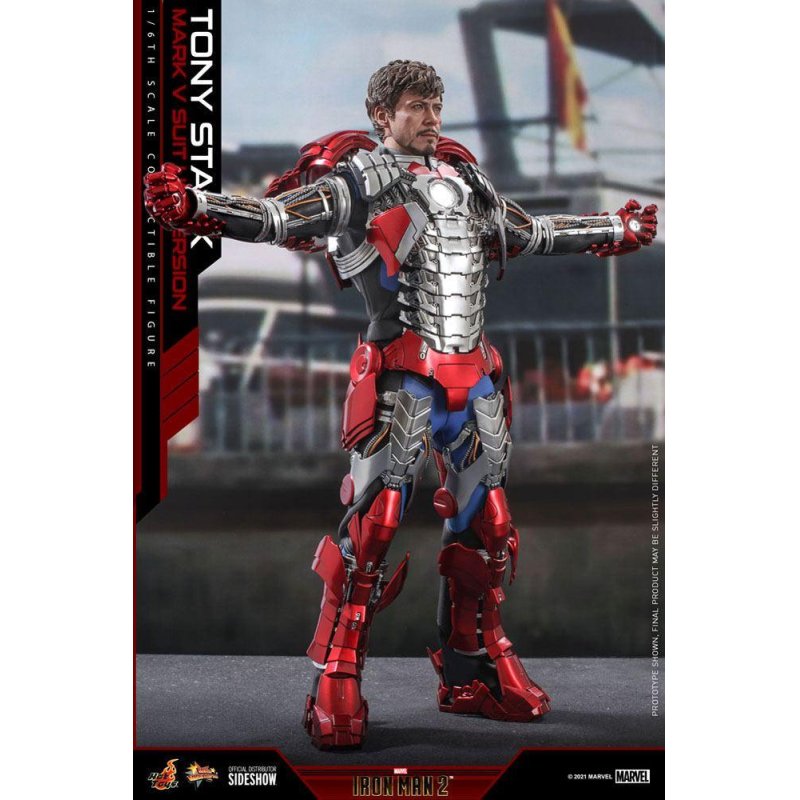 Iron Man 2 figurine Movie Masterpiece 1/6 Tony Stark (Mark V Suit Up Version) 31 cm