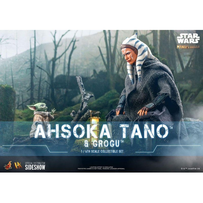 Star Wars The Mandalorian pack 2 figurines 1/6 Ahsoka Tano & Grogu 29 cm