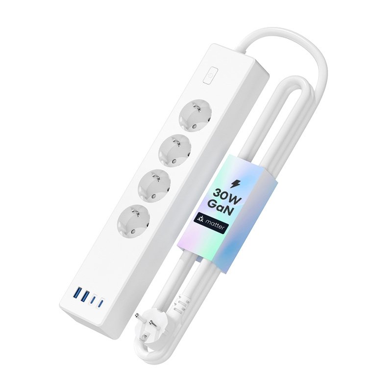 Meross MSP844(EU) smart fast charging power strip, 4 outlets 2x USB-A 2x USB-C (Matter)