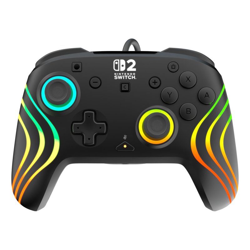 Turtle Beach Manette de gaming RGB filaire Afterglow Wave – Noir pour Nintendo Switch 2