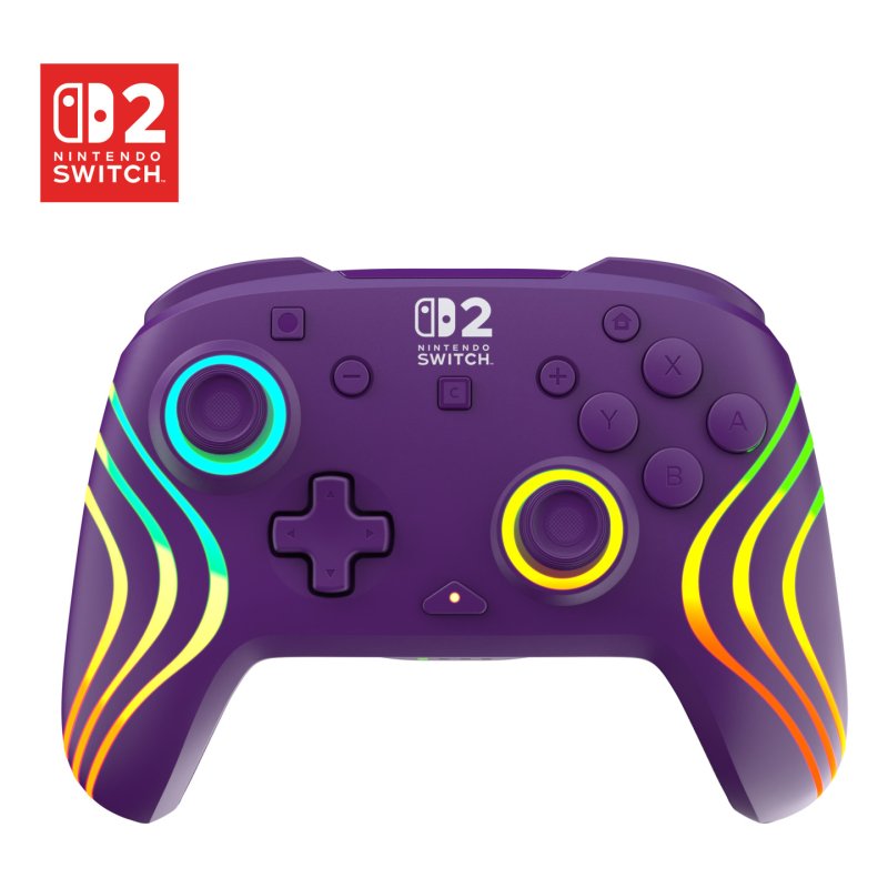 Turtle Beach Manette de gaming RGB sans fil Afterglow Wave – Violet pour Nintendo Switch 2