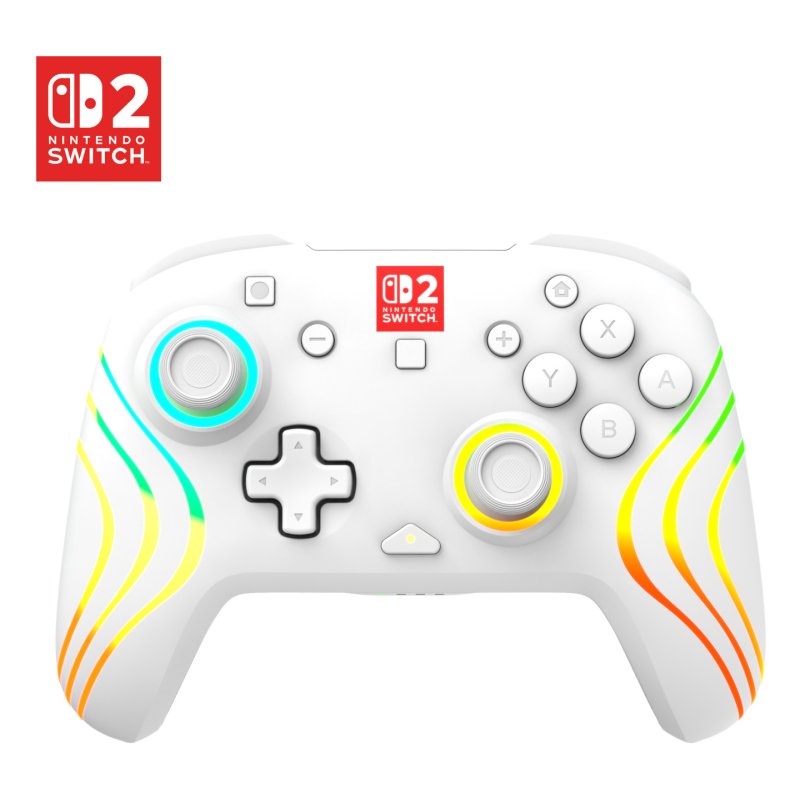 Turtle Beach - Manette sans fil audio Afterglow Wave Deluxe blanche pour Nintendo Switch 2, Switch, Switch Lite et