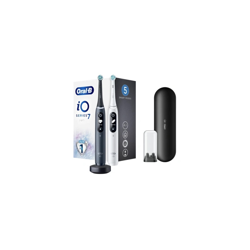 Oral-B Electric Toothbrushes Series 7 Duo - Magnetic Black Onyx & Magnetic White Set