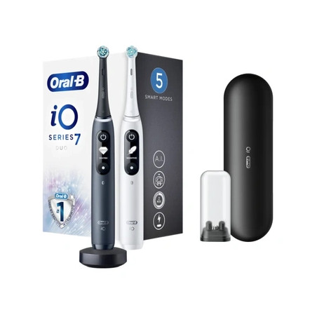 Oral-B Electric Toothbrushes Series 7 Duo - Magnetic Black Onyx & Magnetic White Set
