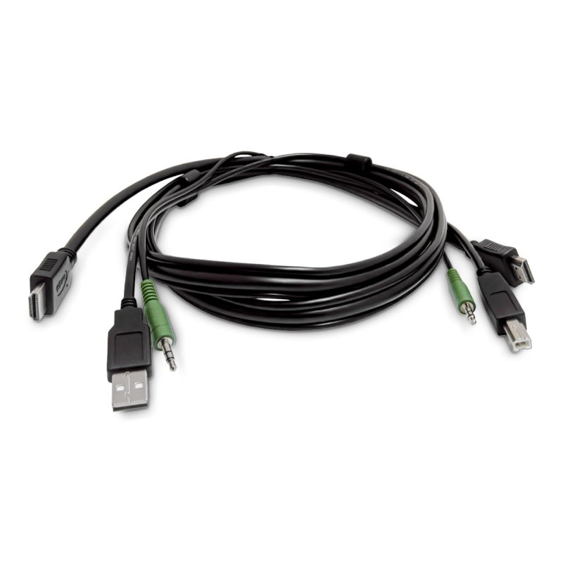 CABLE KVM HDMI DE 3 M USB 2.0 AUDIO 35 MM CABLE COMBO