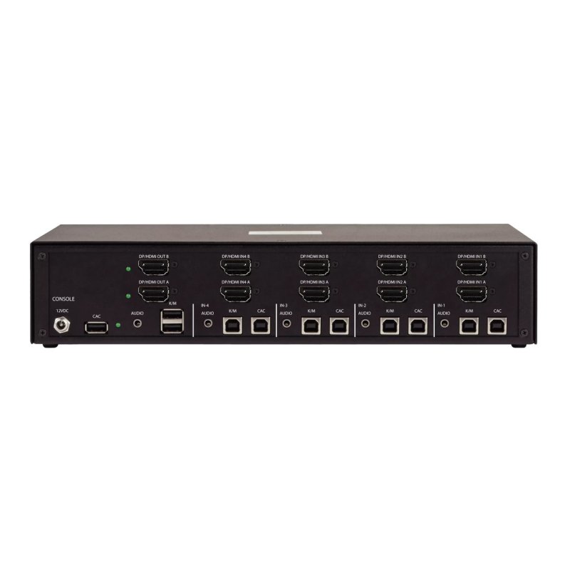 SWITCH KVM SECURISE A 4 PORTS POUR 2 ECRANS HDMI/DP 4K60HZ