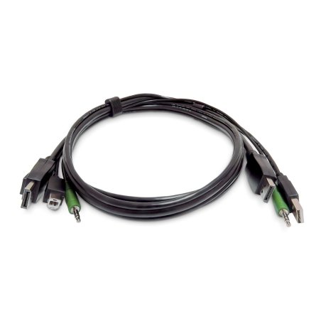 StarTech.com 6ft (1.8m) DisplayPort KVM Cable, USB 2.0, 3.5mm Audio, Universally Compatible Combo Cable for KVM