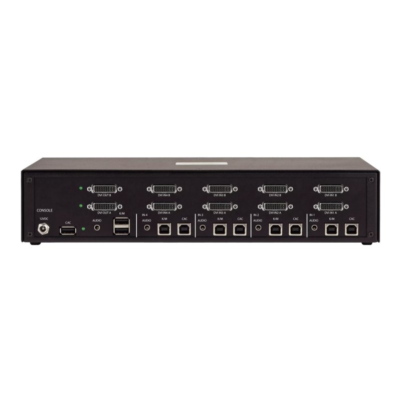 StarTech.com Secure 4-Port Dual-Monitor KVM Switch, DVI, NIAP 4.0 Desktop KVM for Keyboard / Mouse, Metal Housing, CAC