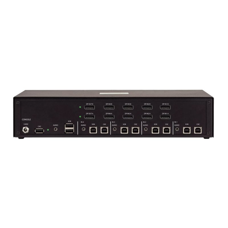 StarTech.com Secure 4-Port Dual-Monitor KVM Switch, DisplayPort, 4K 30Hz, NIAP 4.0 Desktop KVM, Metal Housing, CAC