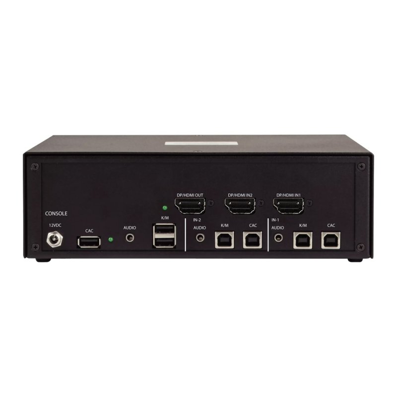 StarTech.com Secure 2-Port KVM Switch, HDMI or DisplayPort, 4K 60Hz, NIAP 4.0 Desktop KVM, Metal Housing, CAC Port,
