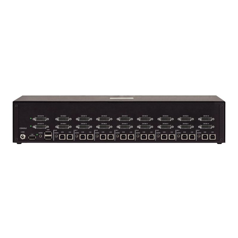 StarTech.com Secure 8-Port Dual-Monitor KVM Switch, DVI, NIAP 4.0 Desktop KVM, Metal Housing, CAC Port, Made in the USA