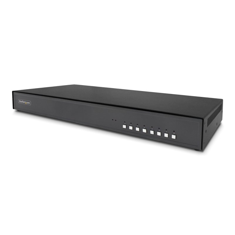 StarTech.com Secure 8-Port DVI KVM Switch, NIAP 4.0 Desktop KVM, Metal Housing, CAC Port, Made in the USA