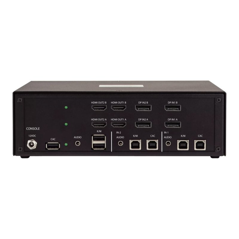 StarTech.com Secure 2-Port Quad-Monitor KVM Switch, 2x DisplayPort In to 4x HDMI Out, 4K 30Hz, NIAP 4.0 Desktop KVM,