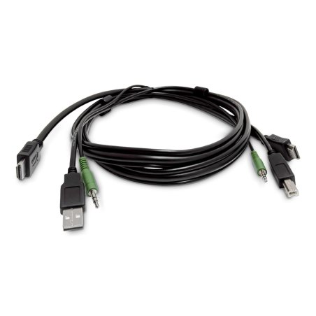 StarTech.com 6ft (1.8m) HDMI KVM Cable, USB 2.0, 3.5mm Audio, Universally Compatible Combo Cable for KVM Switches