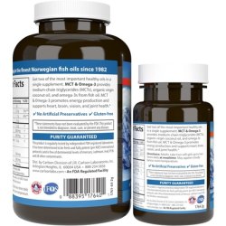 Carlson Labs MCT & Omega-3 Softgels 120 30 Count