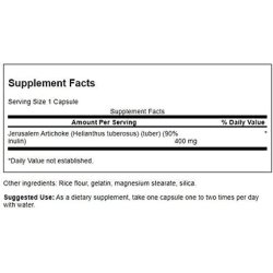 Swanson Prebiotic Jerusalem Artichoke - 90% Inulin 400 Mg 60 Caps 3 Pack