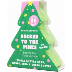 Bomb Cosmetics Body Buffer Sponge 2 in 1 Cleanse Exfoliate Moisturizing