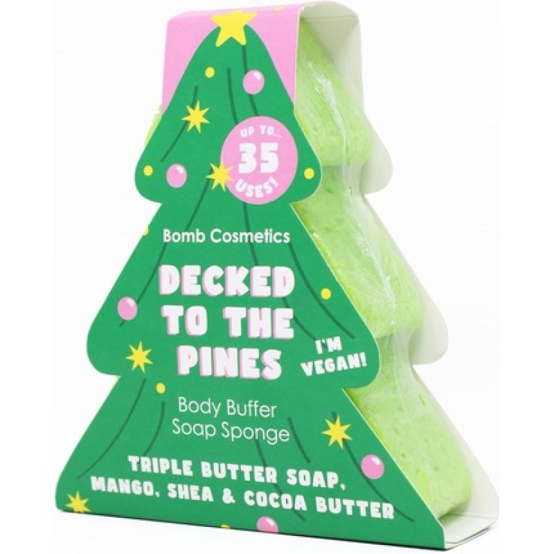 Bomb Cosmetics Body Buffer Sponge 2 in 1 Cleanse Exfoliate Moisturizing