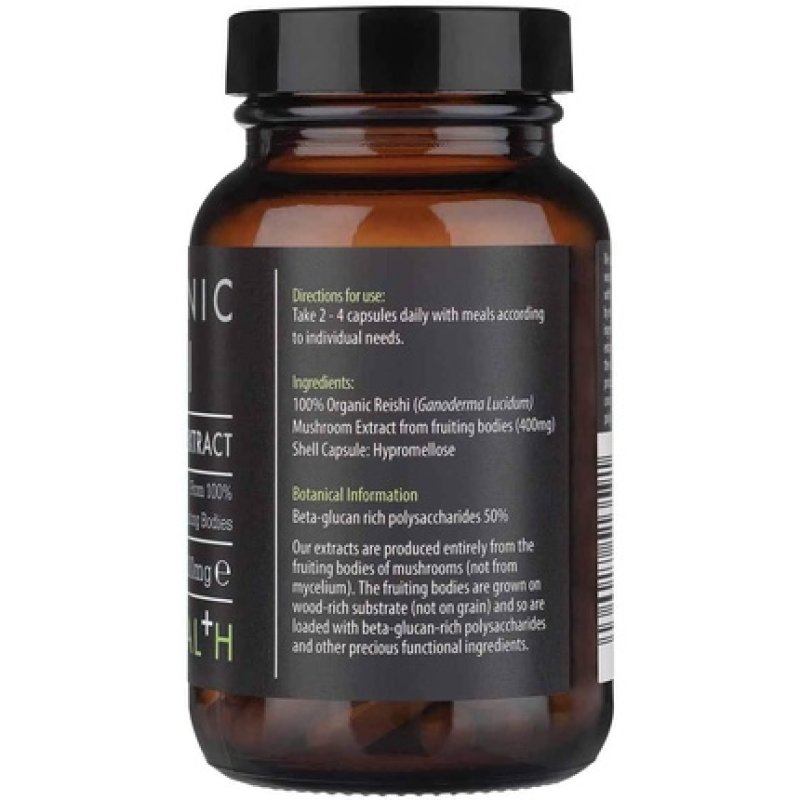 KIKI Health Organic Reishi Extract 400mg 60 Vcaps