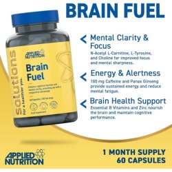 Applied Nutrition Solutions Brain Fuel Capsules with Nootropics and Vitamins