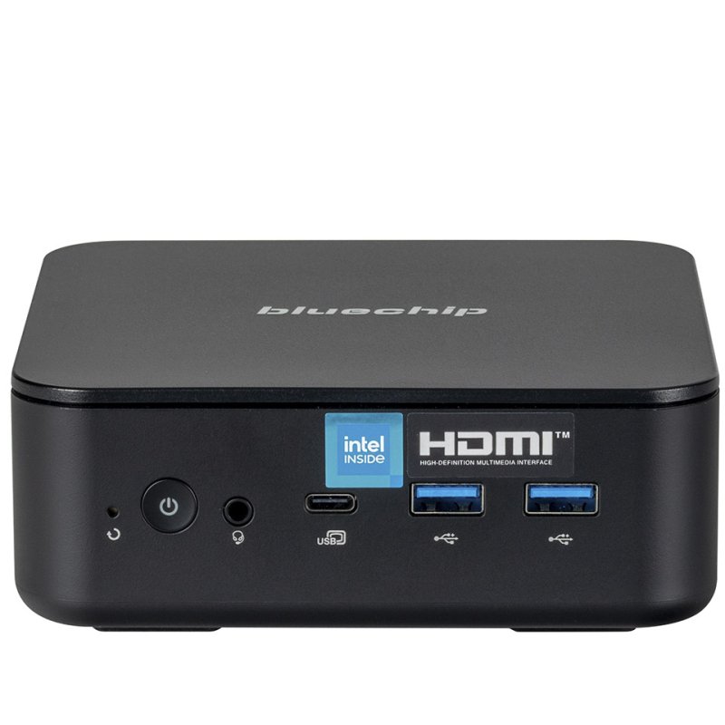 bluechip BUSINESSline M13100 Intel N N100 8 GB DDR4-SDRAM 120 GB SSD Windows 11 Pro Mini PC Black