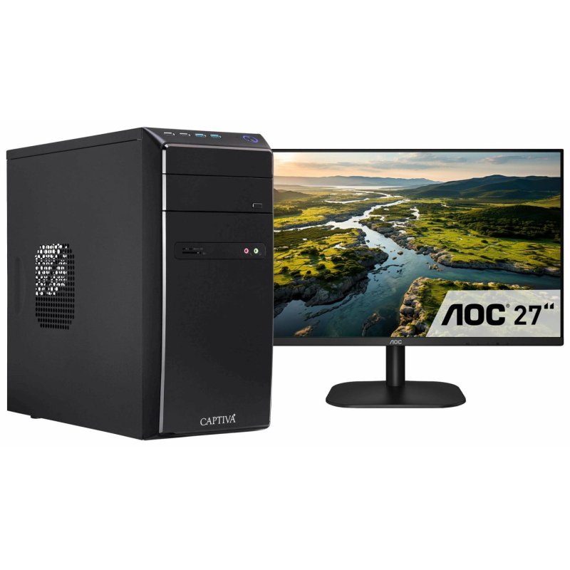 CAPTIVA R83-056 AMD Ryzen™ 7 8700G 32 GB DDR5-SDRAM 1 TB SSD Windows 11 Home Desktop PC Black