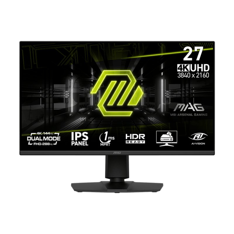 MSI MAG 275UPD E14 Gaming Monitor - 4K UHD Dual Mode für UHD bei 144 Hz und FHD bei 288 Hz