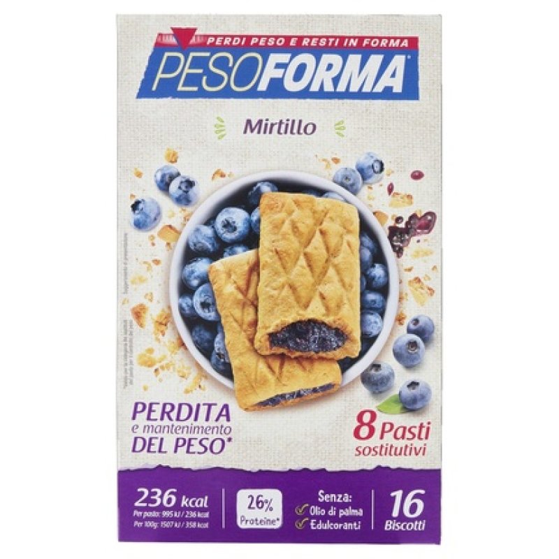 Pesoform Cranberry Biscuits - Slimming Paste Replacement - Only 236 Kcal - Rich in Proteins