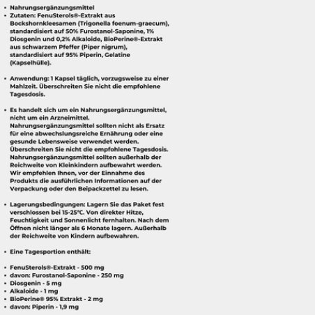 Medverita Fenusterols Fenugreek Extract 500mg per Capsule