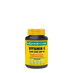 Good Care Vitamin C Plus Zinc And D3 60 Capsules