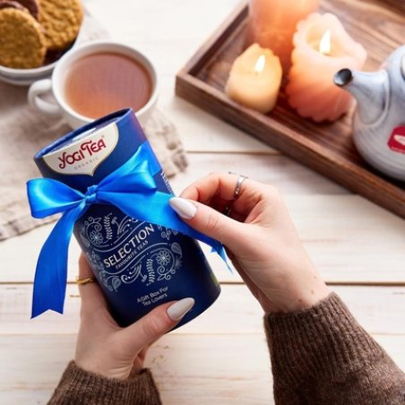 Yogi Tea Gift Set Organic Tea Tin Selection with Classic Chai, Ginger, and Lemon