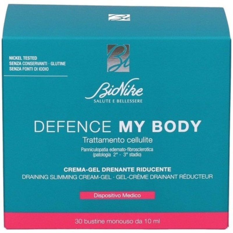 Bionike Defence My Body Draining and Reducing Cream Gel for Cellulite Treatment
