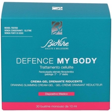 Bionike Defence My Body Draining and Reducing Cream Gel for Cellulite Treatment