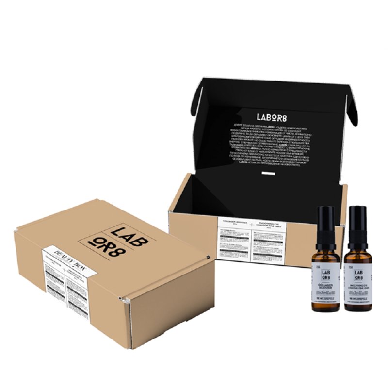 Kit pentru ten cu colagen LABOR8 Collagen Booster 30ml Smoothing Eye Contour Ser ochi 30ml