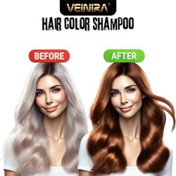 Veinira Herbal Quick Hair Colour Shampoo Effortless Instant Dye for Men