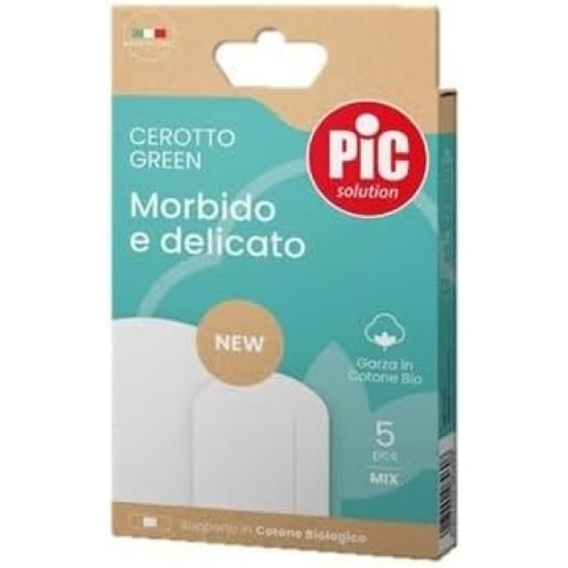 Pic Green Soft and Gentle Organic Cotton Gauze Patch 5 Patches Mix