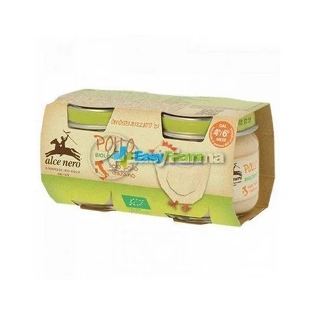 Alce Nero Organic Chicken Puree - 2 X 80 Grams