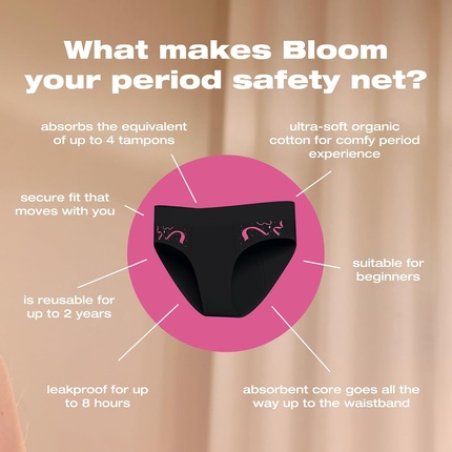 Intimina Bloom Period Underwear for No-Spill Comfort Heavy Flow