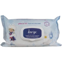 Lov Yc Moist Wipes Toilet Paper 80u With Chamomile, Biodegradable