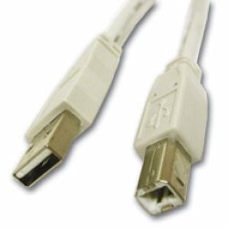 USB A-B 3M - White