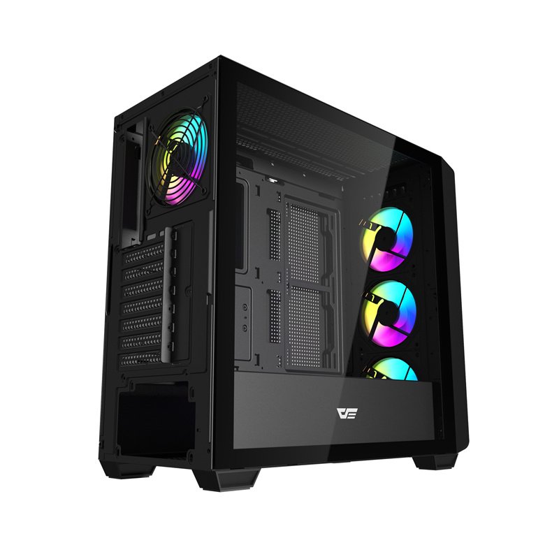 Darkflash DS900WD ATX computer case (black) 4 fans