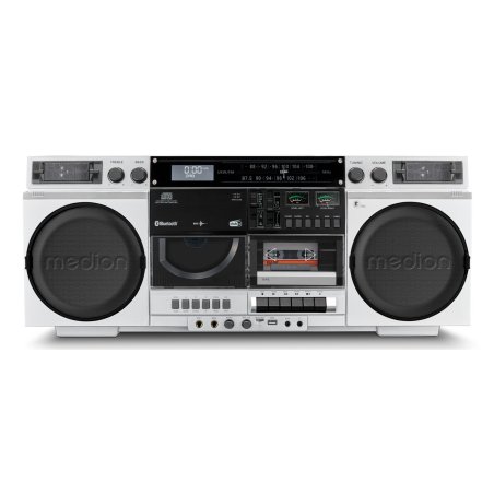 Medion P66538 Retro-Boombox weiß