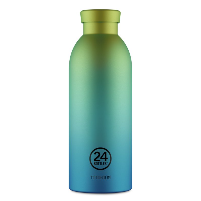 24Bottles Aura Utilisation quotidienne 500 ml Titane Bleu, Citron vert, Transparent
