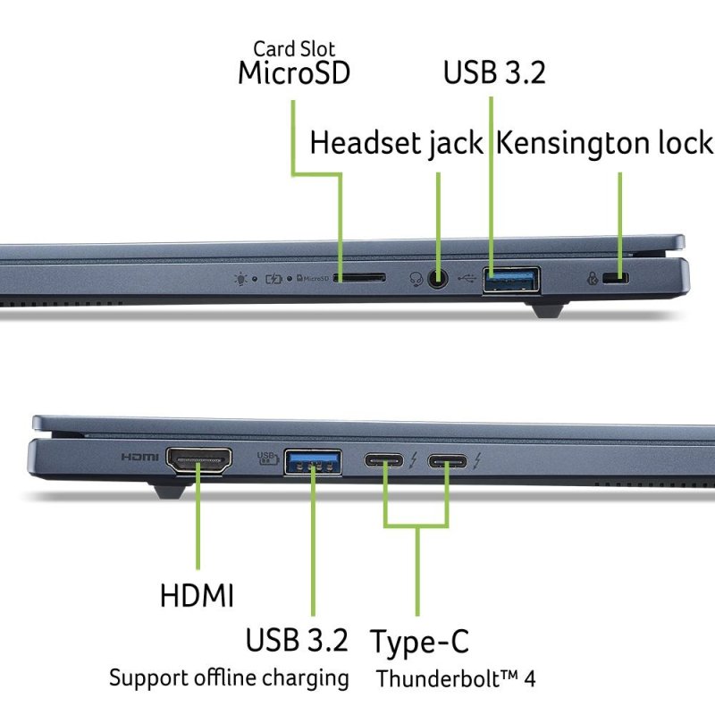 Acer Swift Go 14 AI OLED (SFG14-75-97W4) Copilot PC 14" WUXGA, OLED, HDR500, Intel Ultra 9-288V (48 TOPS), 32GB RAM,
