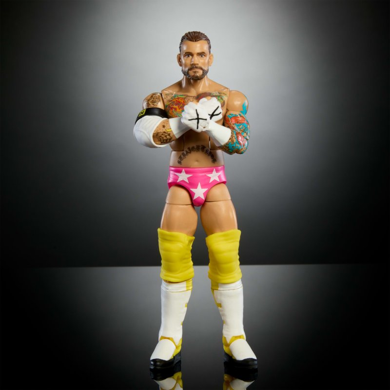 WWE Elite CM Punk Action Figure, Series 113 6-inch Collectible with Articulation & Accessories