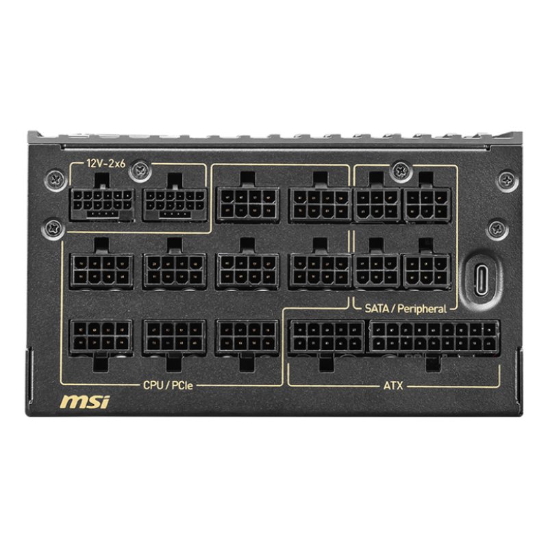 MSI MEG Ai1600T PCIE5 unité d'alimentation d'énergie 1600 W 24-pin ATX ATX Noir