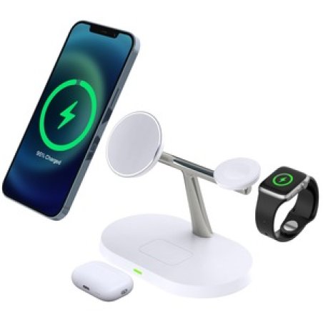 CHARGEUR SANS FIL STAND 3 EN 1 MAGSAFE BLANC