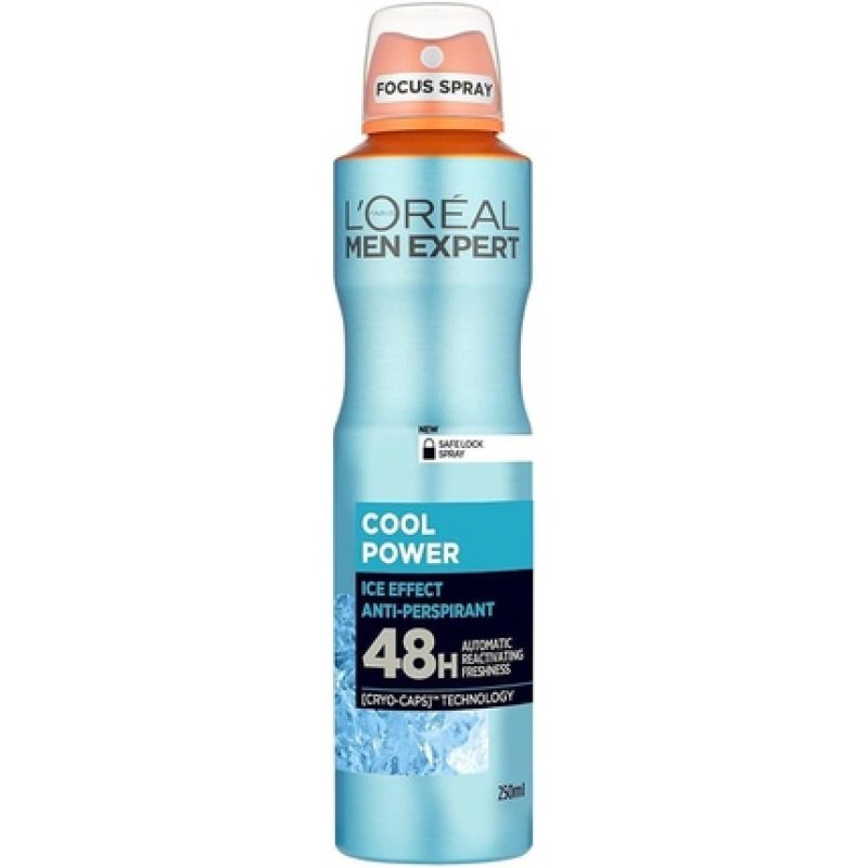 L'Oréal Men Expert Cool Power 48H Anti-Perspirant Ice Effect Deodorant Body Spray 250ml