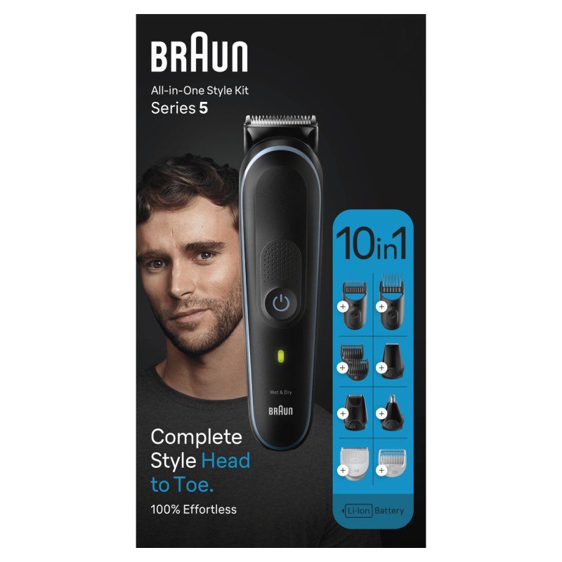 Braun MGK5445 Noir Lithium-Ion (Li-Ion)