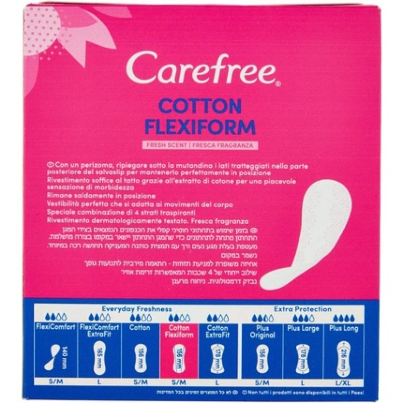 Carefree Flexiform Fresh Panty Liners 58 Pieces